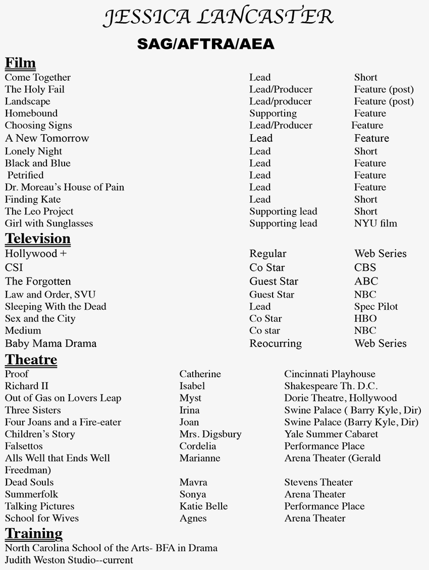 Jessica Lancaster Resume